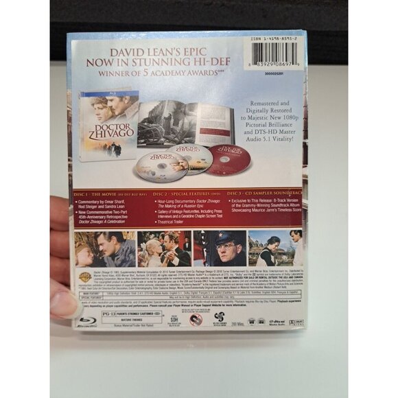 2010 Doctor Zhivago 45TH Anniversary 3 Disc Digibook Edition Set BLU-RAY+DVD+CD - Picture 6 of 15